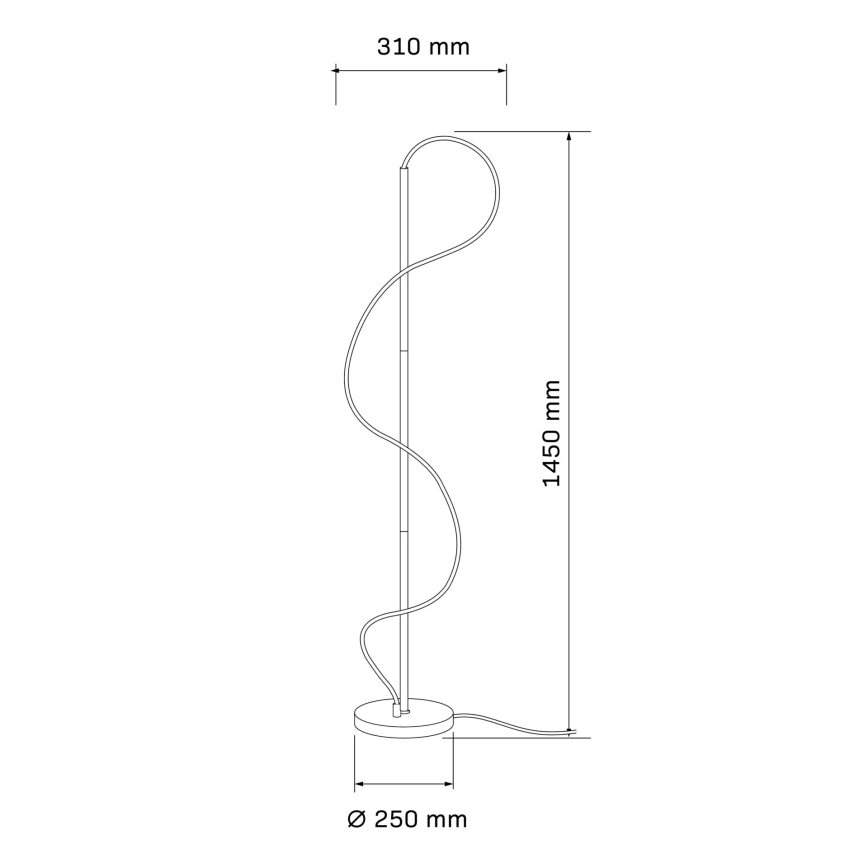 LED Stojacia lampa EMMA LED/36W/230V čierna