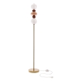 LED Stojacia lampa FLORES LED/15W/230V zlatá/oranžová/hnedá
