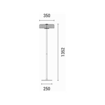 LED Stojacia lampa LED/10W/230V 3000K lesklý chróm
