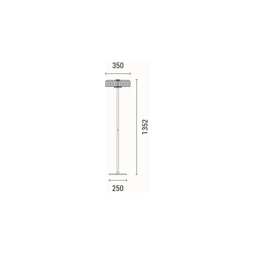 LED Stojacia lampa LED/10W/230V 3000K lesklý chróm