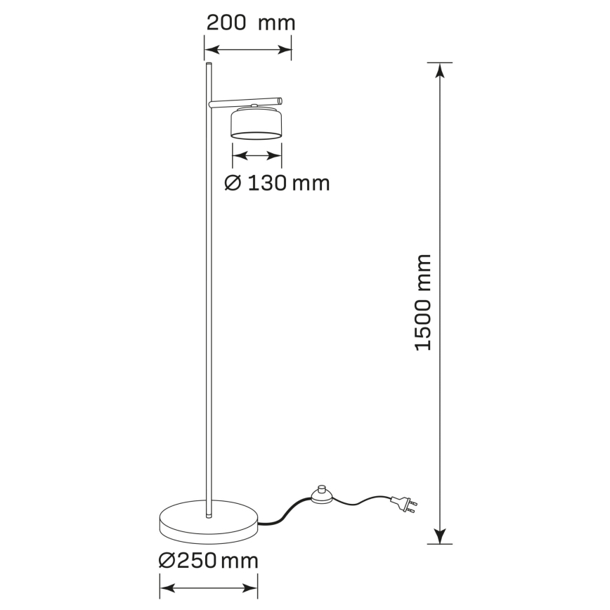 LED stojacia lampa OFELIA 1xGX53/6W/230V čierna/béžová