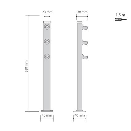 Panlux P2/NBT - LED bodové svietidlo PICCO TRIO 1x3LED/5,4W/500mA