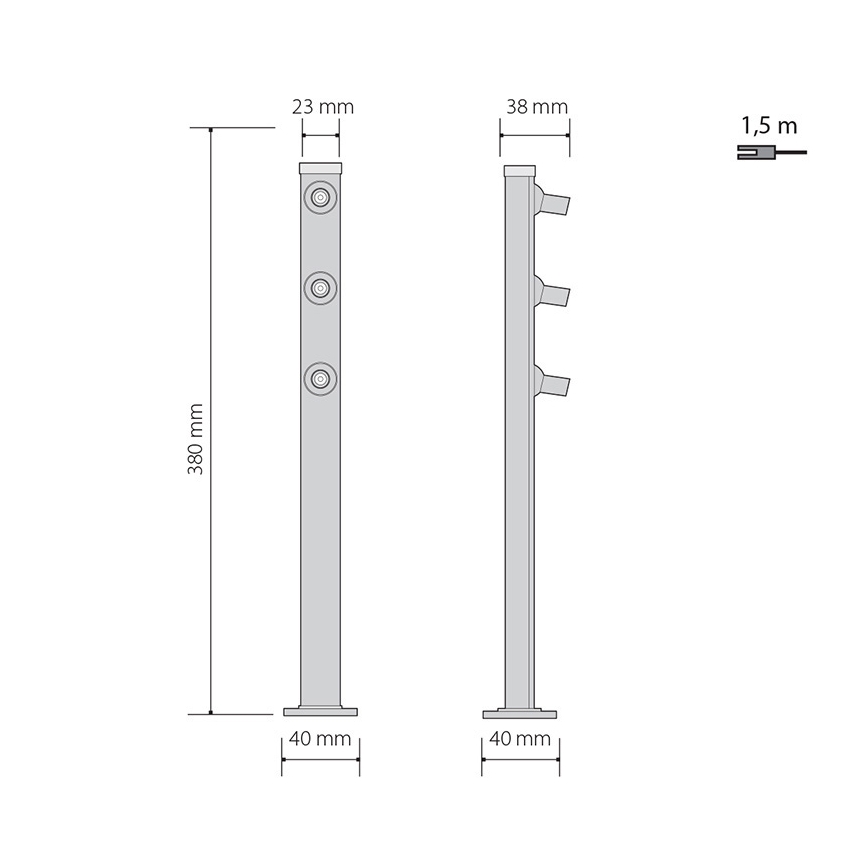 Panlux P2/CBT - LED Stolná lampa PICCO TRIO 3xLED/5,4W/500mA