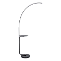 LED Stojacia lampa so stolíkom LED/20W/230V 3000-6500K čierna