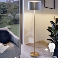 LED stojacia lampa TUNJA 1xE27/20W/230V pr. 38 cm zlatá/sivá