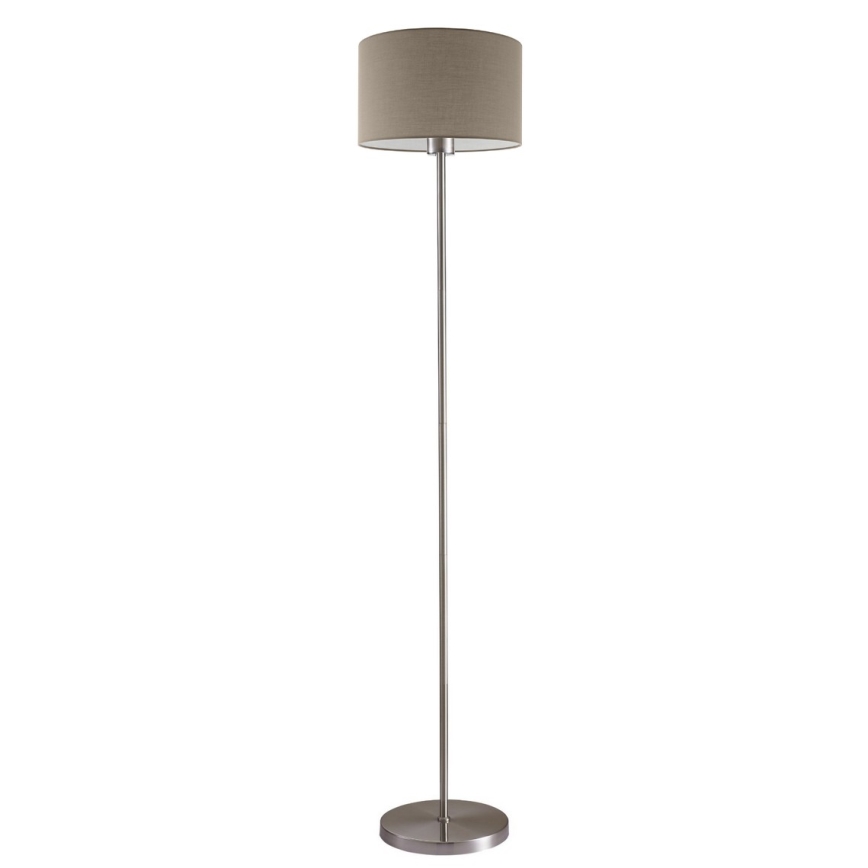 LED stojacia lampa TUNJA 1xE27/20W/230V priemer 30 cm matný chróm/taupe