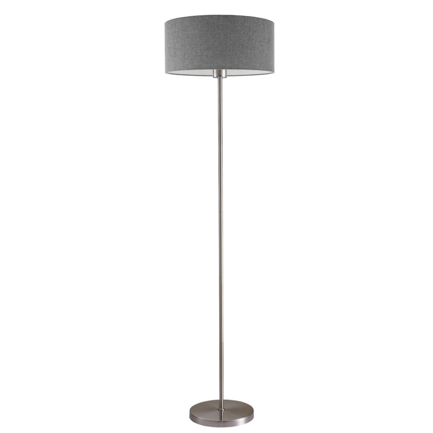 LED stojacia lampa TUNJA 1xE27/20W/230V, priemer 38 cm, matný chróm/šedá