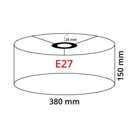 LED stojacia lampa TUNJA 1xE27/20W/230V, priemer 38 cm, zlatá/biela