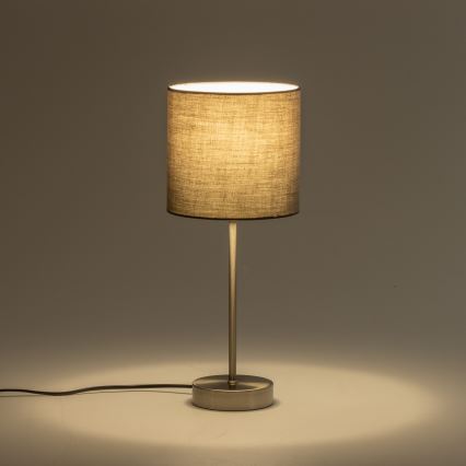 LED stolná lampa 1xE14/5W/230V sivá/matný chróm