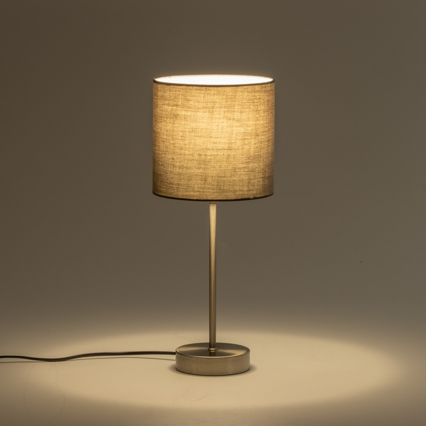LED stolná lampa 1xE14/5W/230V sivá/matný chróm