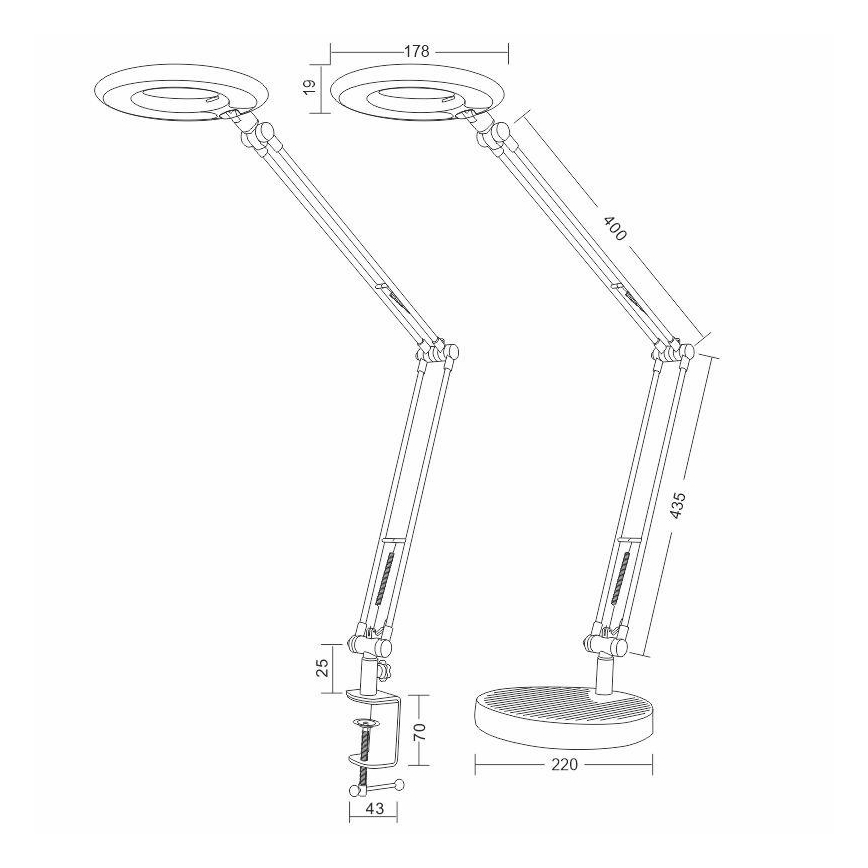 LED Stolná lampa BIANCA LED/8W/230V
