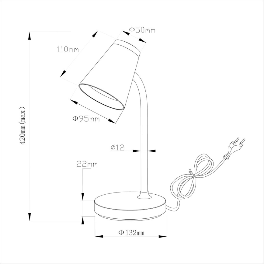 LED Stolná lampa CHICO LED/4,5W/230V čierna