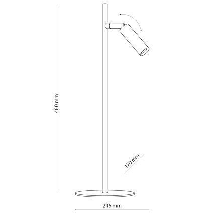 LED Stolná lampa LAGOS 1xG9/6W/230V 4000K čierna/zlatá