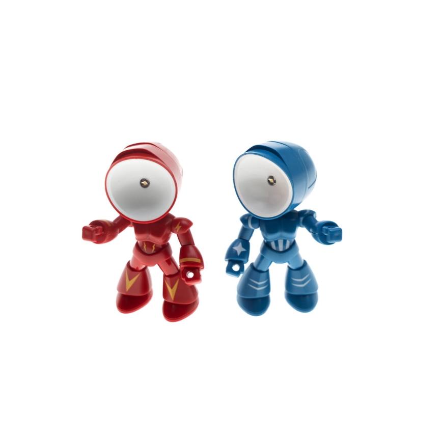 LED Stolná lampa LED/0,06W/3xLR41 robot červená