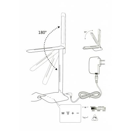 LED stolná lampa LED/2,9W/230V čierna