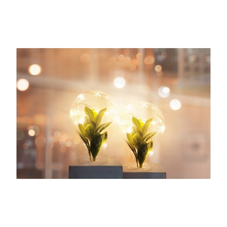LED Stolná lampa LIV LED/2xAAA šedá