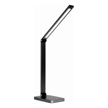 LED Stolná lampa s bezdrôtovou nabíjačkou LED/10W/230V 3000/4000/4500/5000/6000K čierna