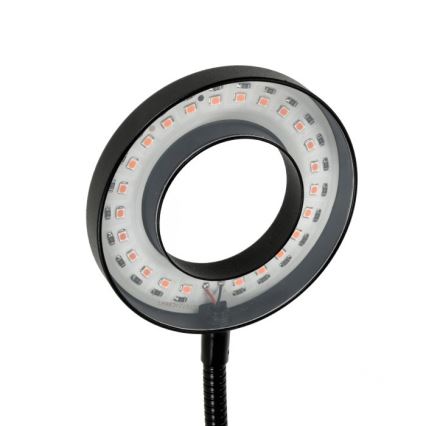 LED Stmievaťelná flexibilná stolová lampa s klipom na pestovanie rastlín VITARO 2xLED/4W/230V čierna
