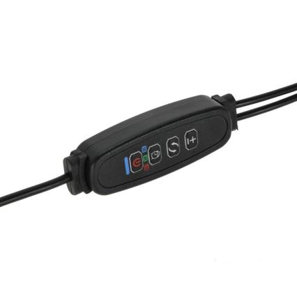 LED Stmievaťelná flexibilná stolová lampa s klipom na pestovanie rastlín VITARO 2xLED/4W/230V čierna