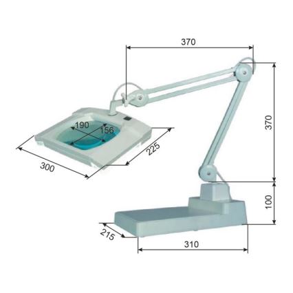 LED Stolná lampa s lupou LED/12W/12/230V