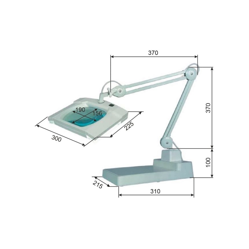 LED Stolná lampa s lupou LED/12W/12/230V