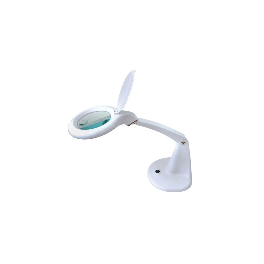 LED Stolná lampa s lupou LED/6,5W/230V biela