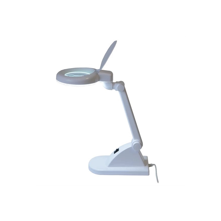 LED Stolná lampa s lupou LED/6W/230V biela