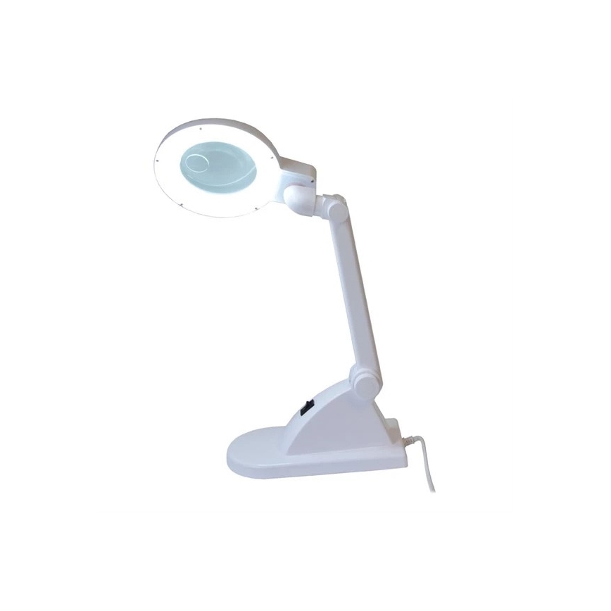 LED Stolná lampa s lupou LED/6W/230V biela