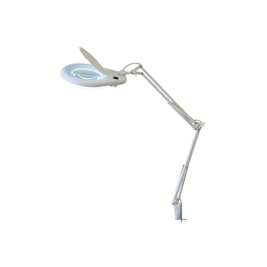 LED Stolná lampa s lupou LED/9W/230V biela/lesklý chróm