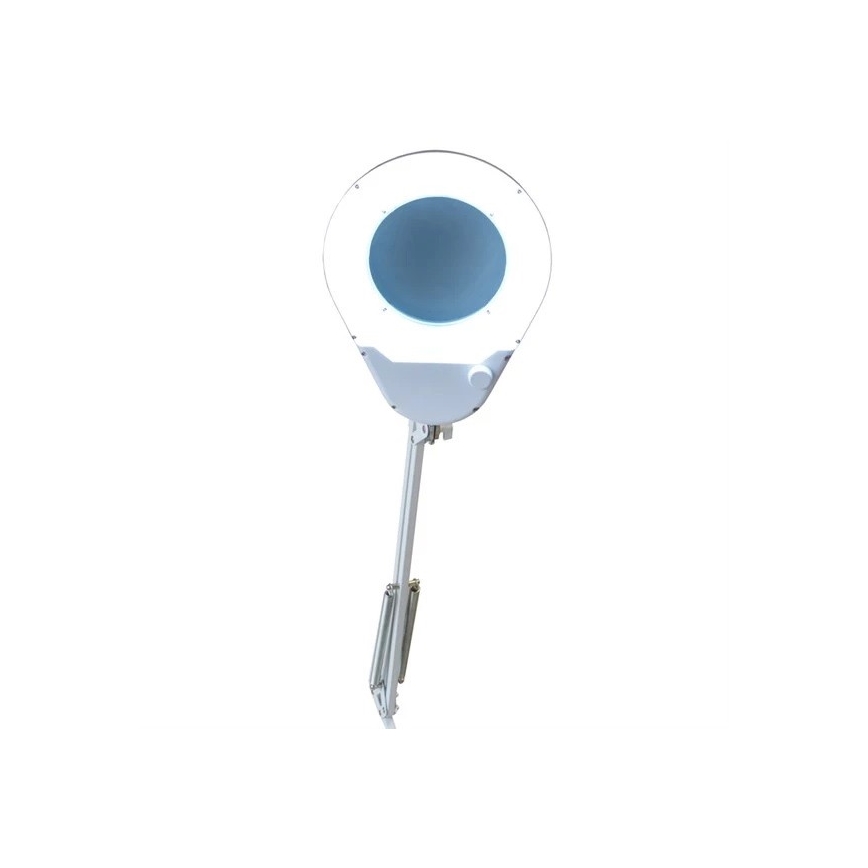 LED Stolná lampa s lupou LED/9W/230V biela/lesklý chróm