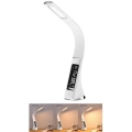 LED Stolná lampa stmievateľná s displejom LEATHER LED/7W/230V biela