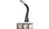 LED Stolná lampa stmievateľná s displejom LEATHER LED/7W/230V čierna