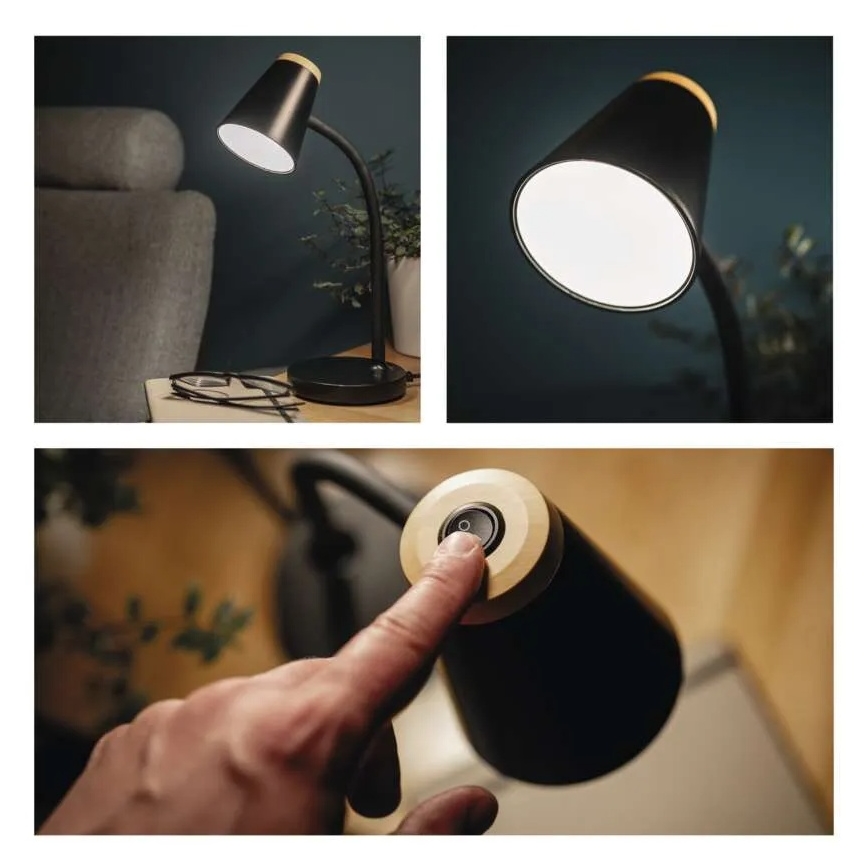 LED stolná lampa TARA LED/4,5W/230V 4000K čierna