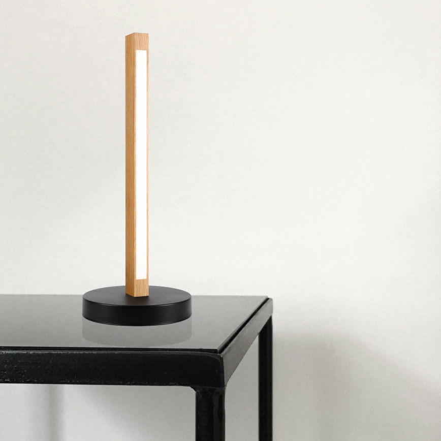 LED stolná lampa VERDE LED/10W/230V 3000K dub/čierna