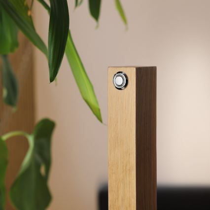 LED stolná lampa VERDE LED/10W/230V 3000K dub/čierna