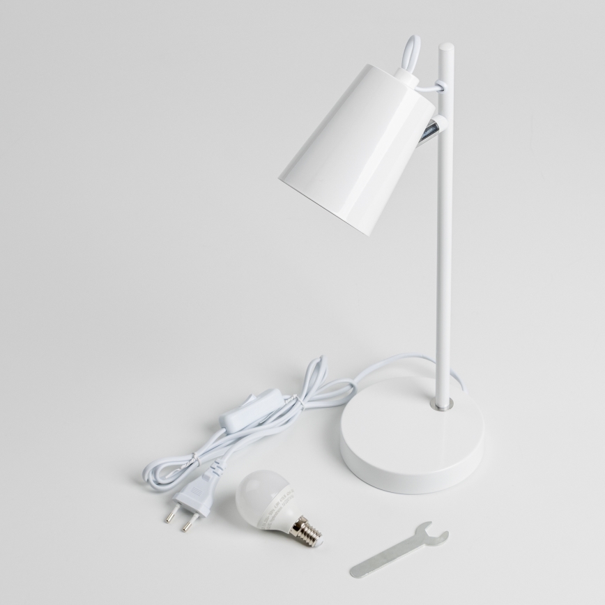 LED stolová lampa 1xE14/4,9W/230V biela