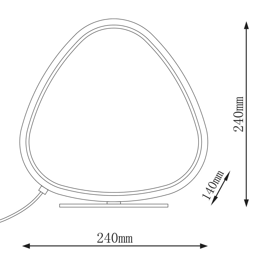 LED stolová lampa PETRA LED/12W/230V 4000K čierna