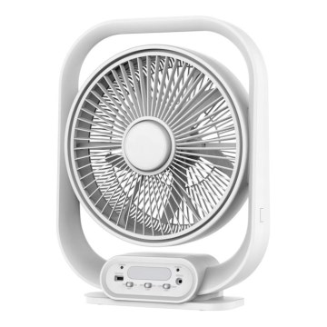 LED Stolová lampa s ventilátorom LED/2W/230V biela