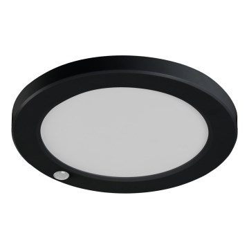 LED Stropné/podhľadové svietidlo so senzorom pohybu 2v1 ERGA LED/17W/230V 3000/4000/6500K čierna
