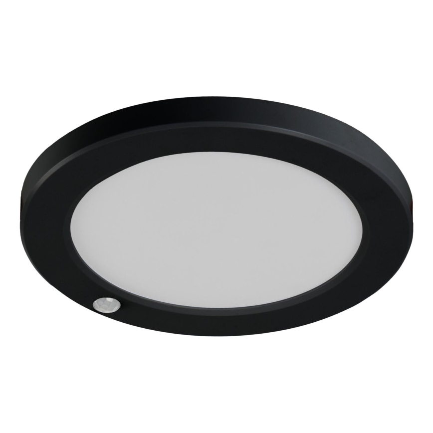 LED Stropné/podhľadové svietidlo so senzorom pohybu 2v1 ERGA LED/17W/230V 3000/4000/6500K čierna