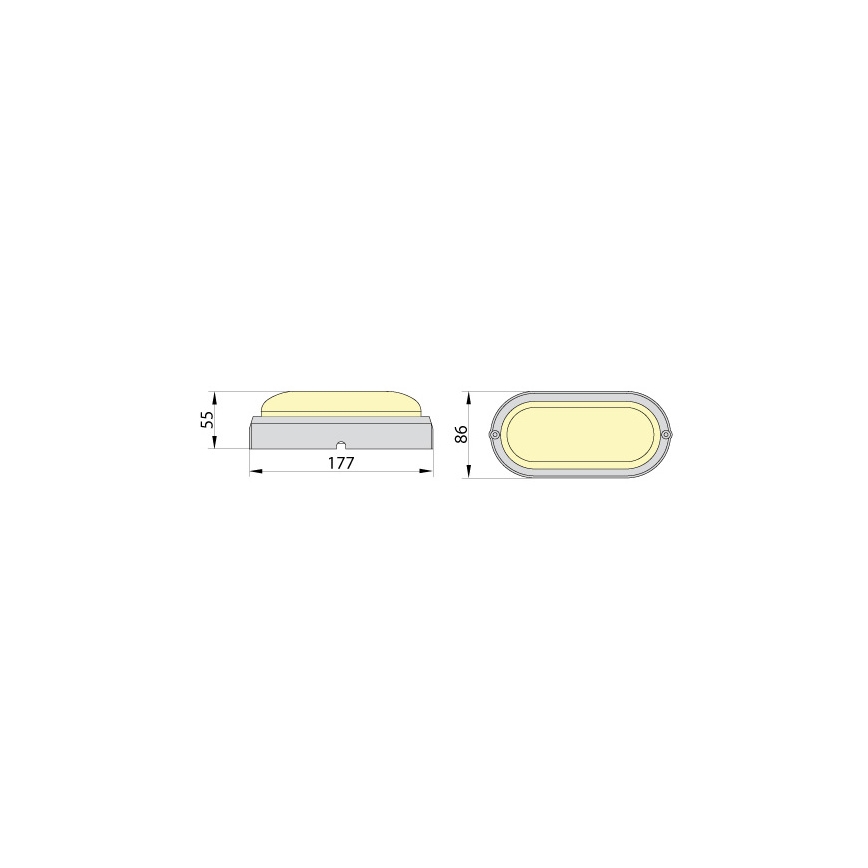 LED Stropné priemyselné svietidlo FIDO LED/12W/230V IP65