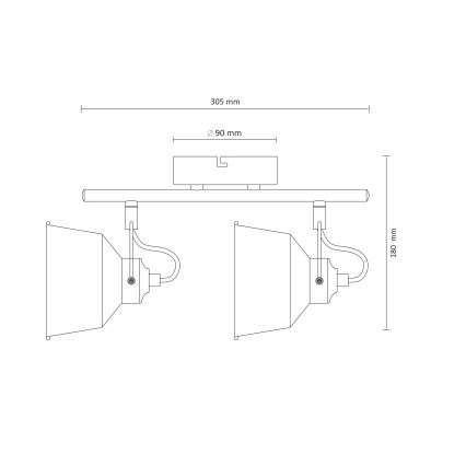 LED Stropné prisadené svietidlo 2xE14/8W/230V