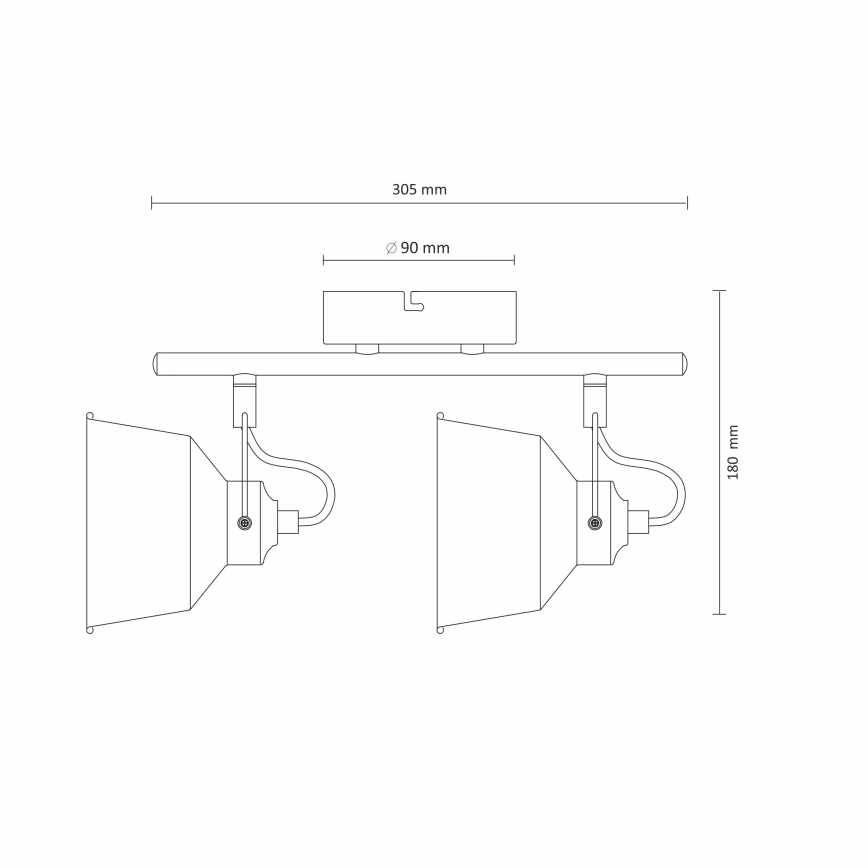 LED Stropné prisadené svietidlo 2xE14/8W/230V