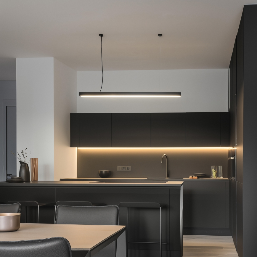 LED Stropné prisadené závesné svietidlo CYNIDECO LED/30W/230V 4000K čierna