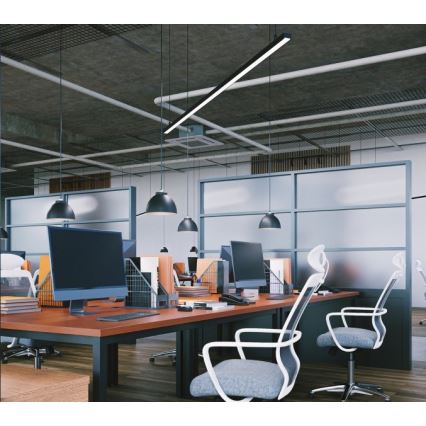 LED Stropné prisadené závesné svietidlo KOLINE LED/40W/230V 3000/4000/6500K 120 cm čierna