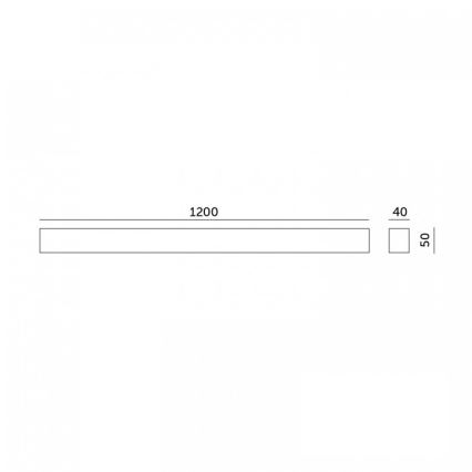 LED Stropné prisadené závesné svietidlo KOLINE LED/40W/230V 3000/4000/6500K 120 cm čierna
