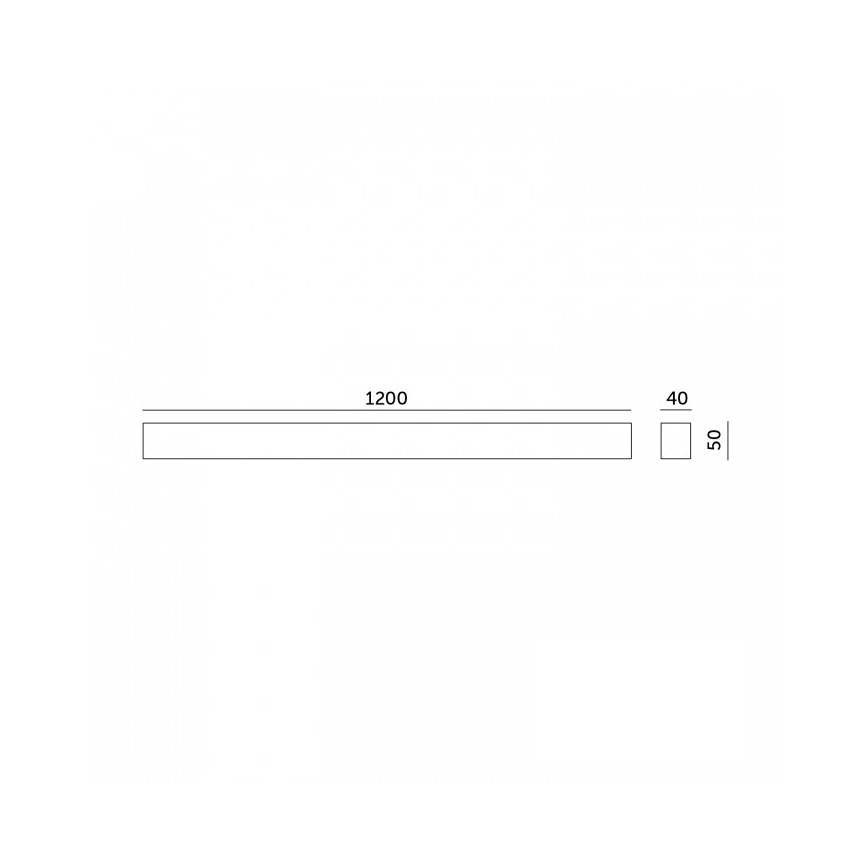 LED Stropné prisadené závesné svietidlo KOLINE LED/40W/230V 3000/4000/6500K 120 cm čierna