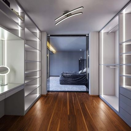 LED stropné svietidlo 2xLED/6W/230V 3000K čierne