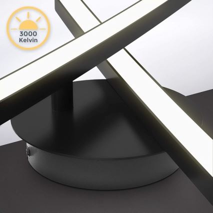 LED stropné svietidlo 2xLED/6W/230V 3000K čierne