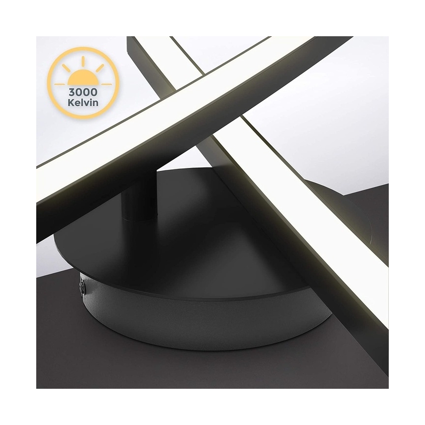 LED stropné svietidlo 2xLED/6W/230V 3000K čierne